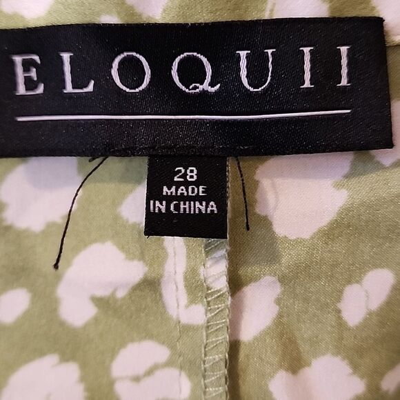 Eloquii Stylish Green Patterned Blouse size  28 euc - Picture 3 of 7